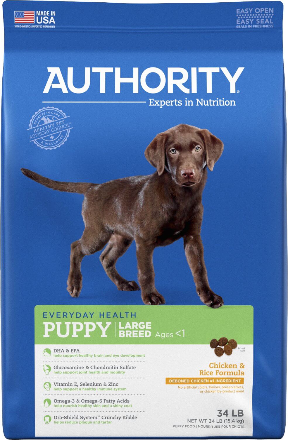 Authority Adult Large Breed Chicken and Rice Dry Dog Food