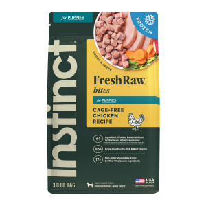 Instinct Frozen FreshRaw Bites Cage-Free Chicken Recipe for Puppies - Best Raw Dog Foods 2026