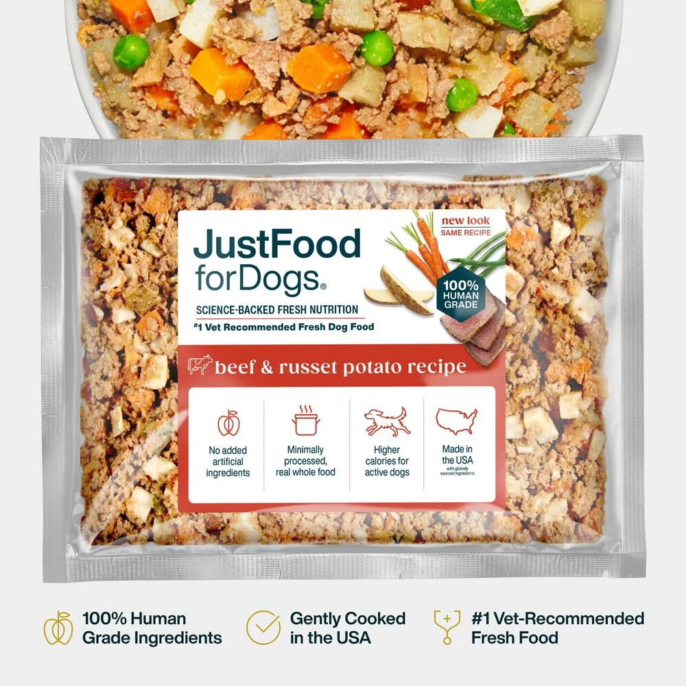Just Food For Dogs Fresh Frozen Beef & Russet Potato Recipe - Best Grain-Free Dog Foods