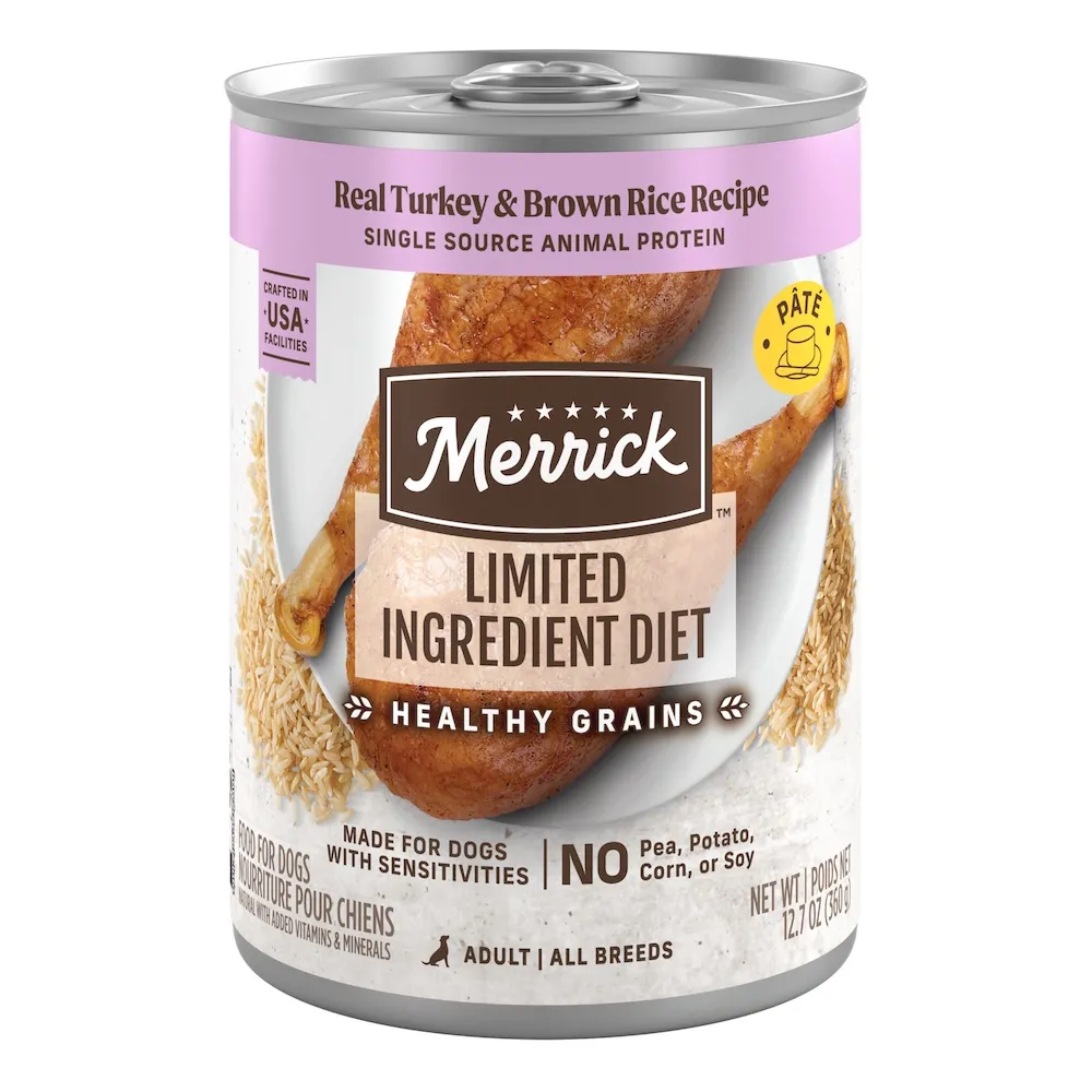 Merrick Limited Ingredient Diet with Healthy Grains Real Turkey and Brown Rice Recipe - Best Dog Foods for Allergies