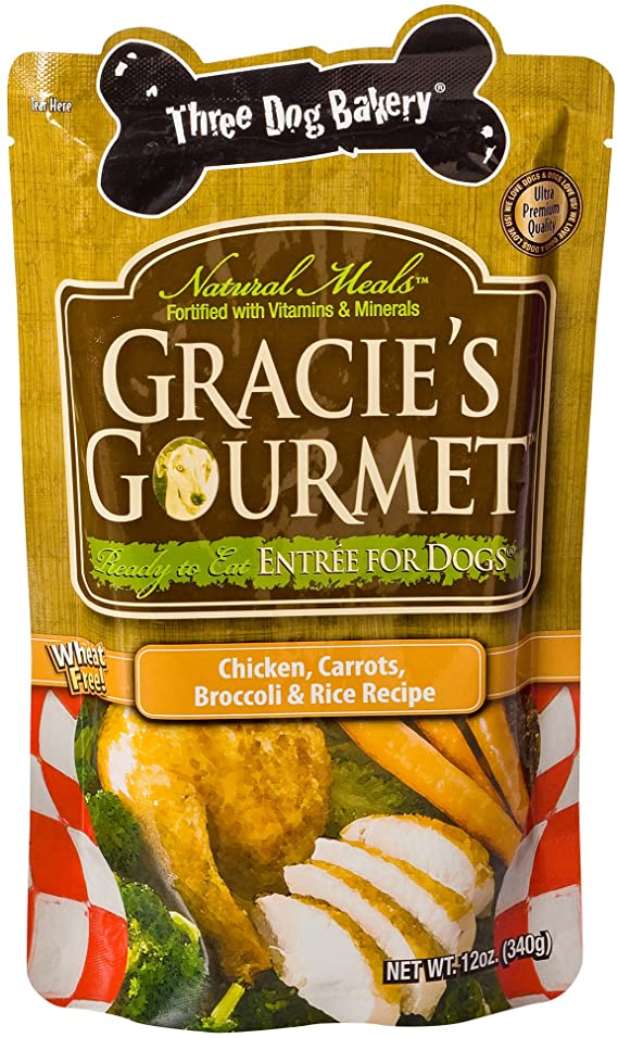 Three Dog Bakery Gracie’s Gourmet Dog Food Review (Pouch)