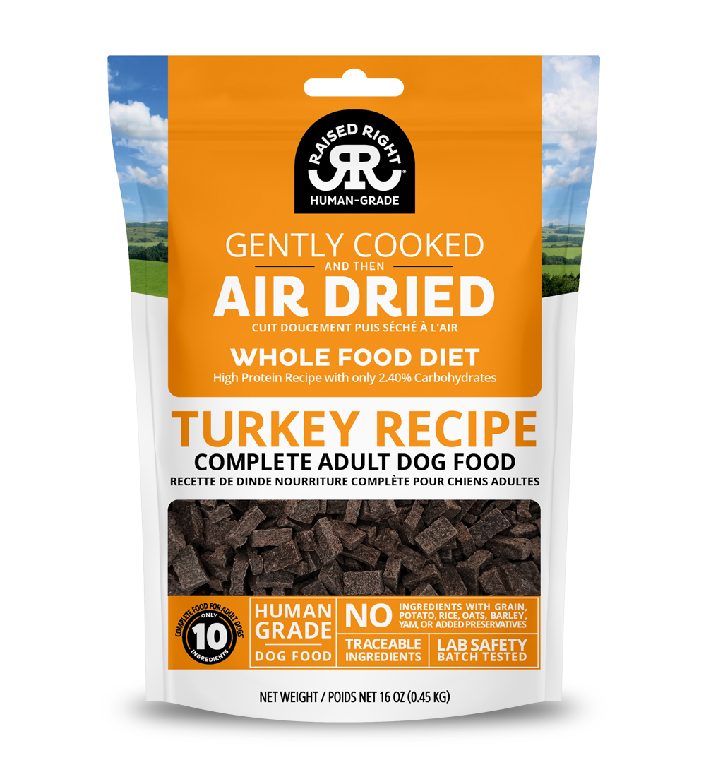 Raised Right Gently Cooked And Then Air Dried Turkey Recipe - Best Dry Dog Food
