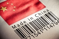 Barcode with Made in China Logo