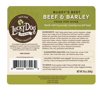 Lucky Dog Cuisine Dog Food Review (Cooked Frozen)