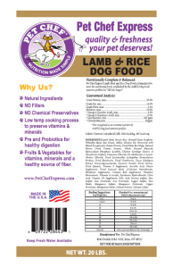 Pet Chef Express Dog Food Review (Dry)