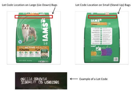 is iams dog food on recall