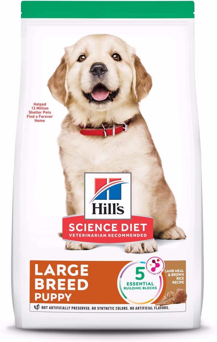 Hill's Science Diet Large Breed Puppy Lamb Meal & Brown Rice - Best Large Breed Puppy Foods