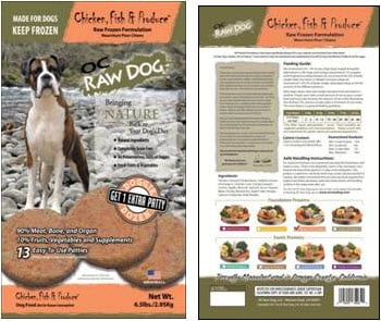 OC Raw Dog Food Recall September 2015