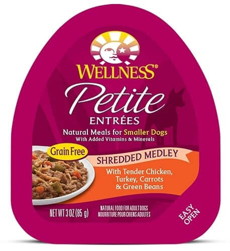 Wellness Petite Entrees Grain Free Shredded Medley Dog Food Review (Cups)
