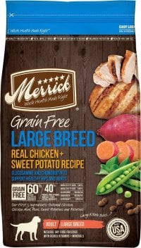 Merrick Grain-Free Large Breed Real Chicken and Sweet Potato - Best Large Breed Dog Food