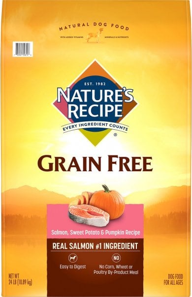 Nature's Recipe Grain Free Salmon, Sweet Potato & Pumpkin - Best Dog Food for Chihuahuas