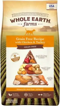 Best Dog Food for Yorkies with Allergies: Whole Earth Farms Grain Free Chicken & Turkey - Best Dog Food for Yorkies