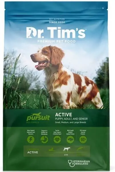 Dr. Tim’s Pursuit Active Dog High Protein Recipe - Best High Protein Dog Food