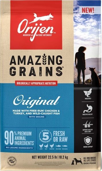 Orijen Amazing Grains Dog Food Review (Dry)