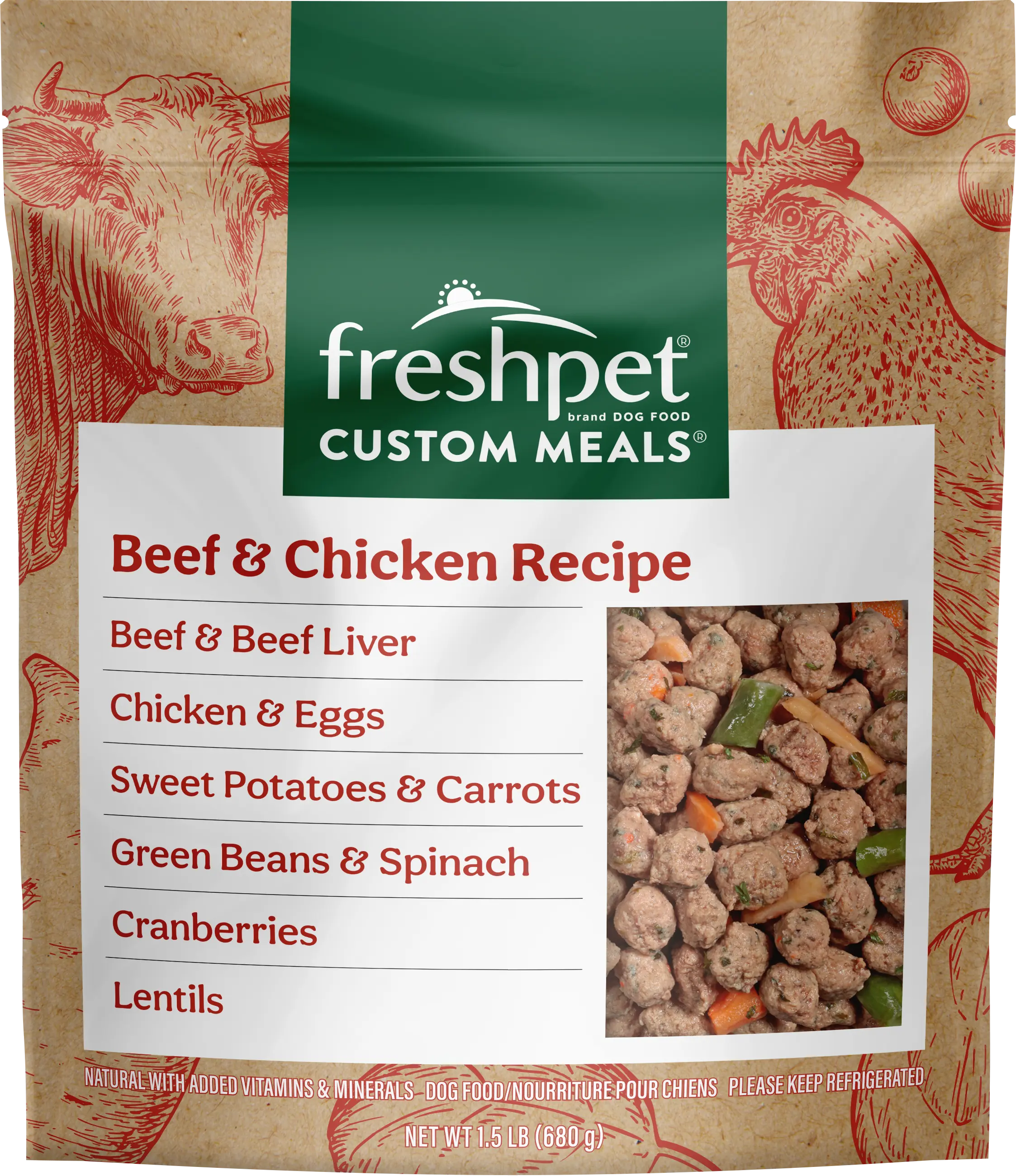 Freshpet Custom Meals Beef and Chicken Recipe - Best Natural Dog Food 2026