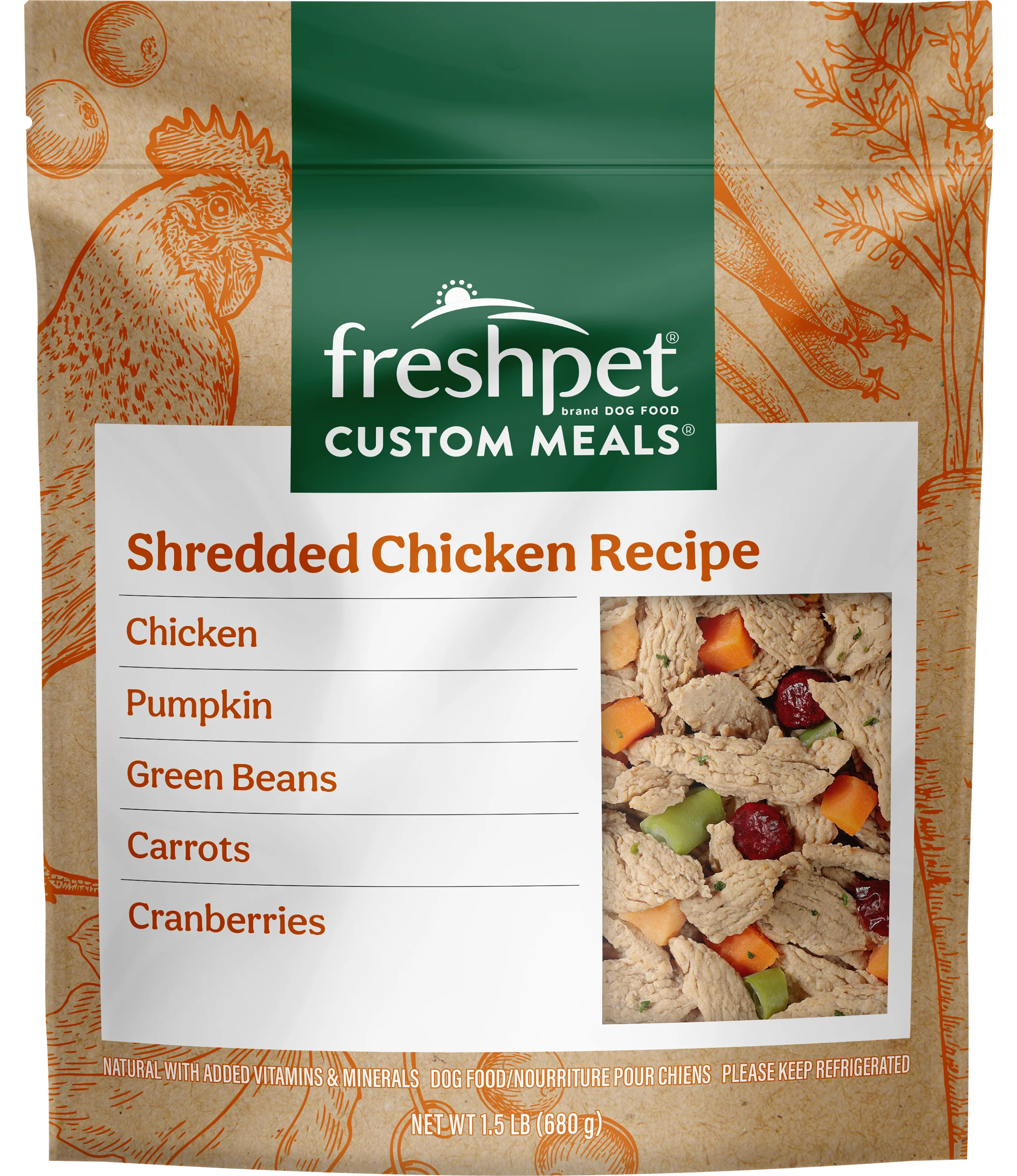Freshpet Custom Meals Shredded Chicken Recipe - Best Dog Food for Picky Eaters 2026