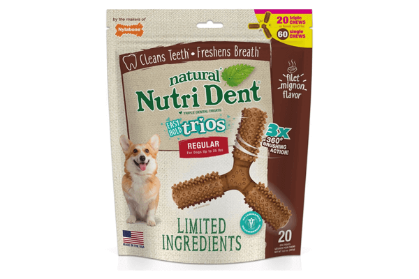 Nylabone Nutri Dent Easy Hold Trios Dental Dog Treat