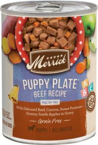Merrick Grain-Free Puppy Plate Beef Recipe - Best Dog Food for Rottweiler Puppies