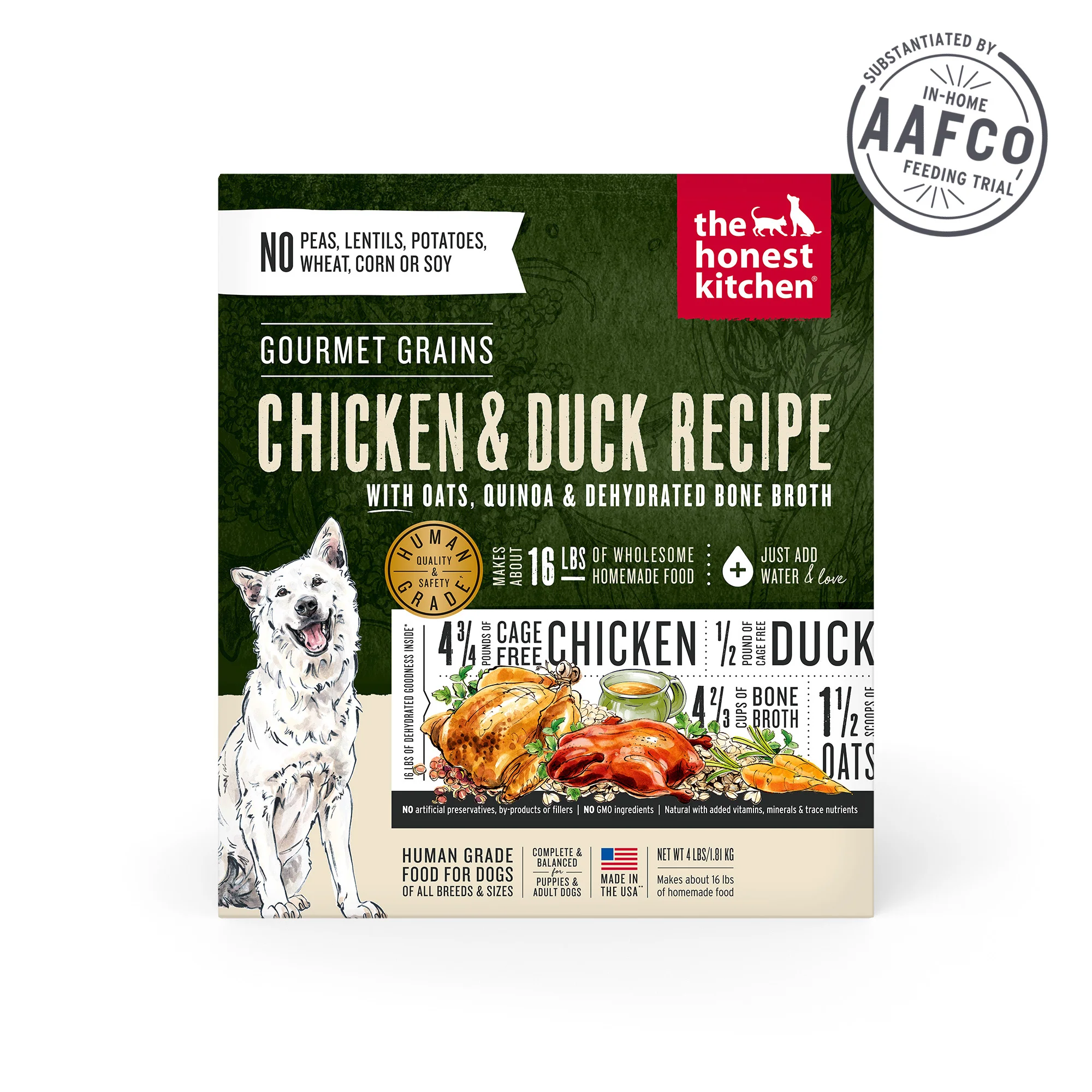 The Honest Kitchen Dehydrated Gourmet Grains Chicken & Duck - Best Dog Food for Maltese Dogs