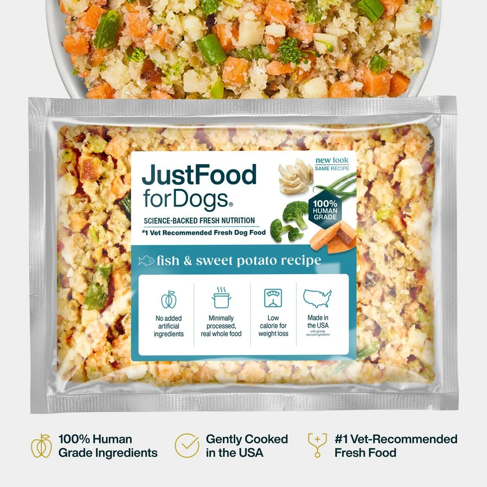 Just Food For Dogs Fresh Frozen Fish & Sweet Potato Recipe - Best Fish Dog Food 2026