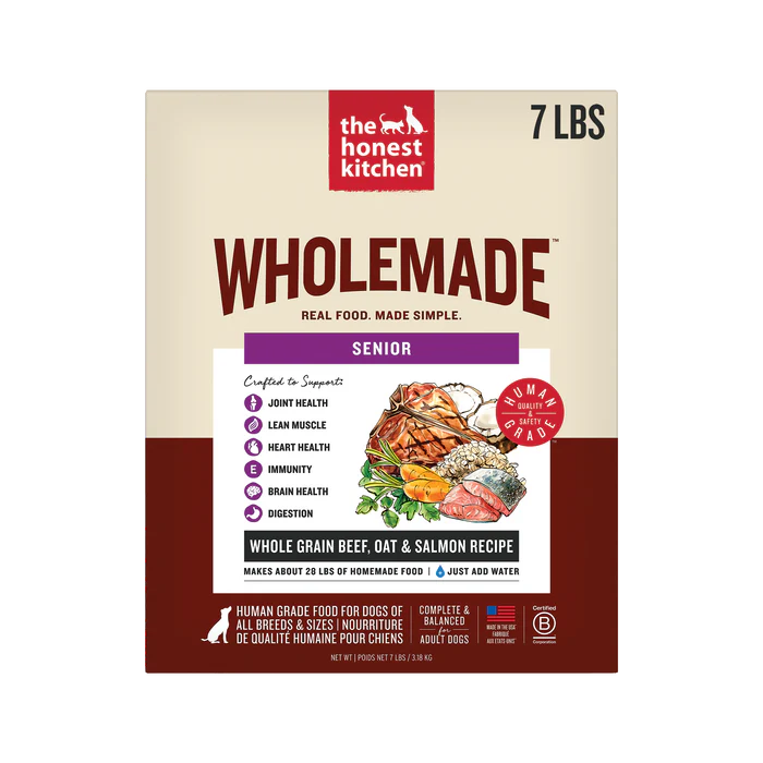 The Honest Kitchen Wholemade Whole Grain Beef, Oat and Salmon Recipe for Senior - Best Senior Dog Food
