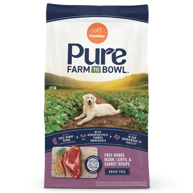 Canidae Pure Farm to Bowl Free-Range Bison, Lentil & Carrot - Best Dog Food for Jack Russells